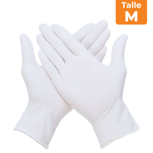 GUANTES DE LÁTEX CAJA x100 UNIDADES – TALLE M (MEDIANO)