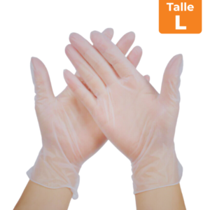 GUANTES DE VINILO CAJA x100 UNIDADES – TALLE L