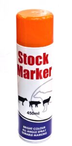 Pintura spray Stock Marker p/ganado 450 ml. Naranja