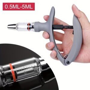 Jeringa Automática Flujo Continuo 5ml Regulable - Gris