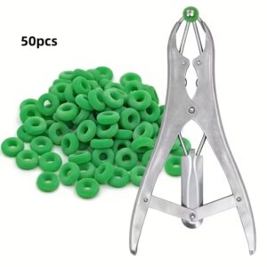 Pinza Castrador Descole de Corderos Acero Inoxidable + 50 Gomas
